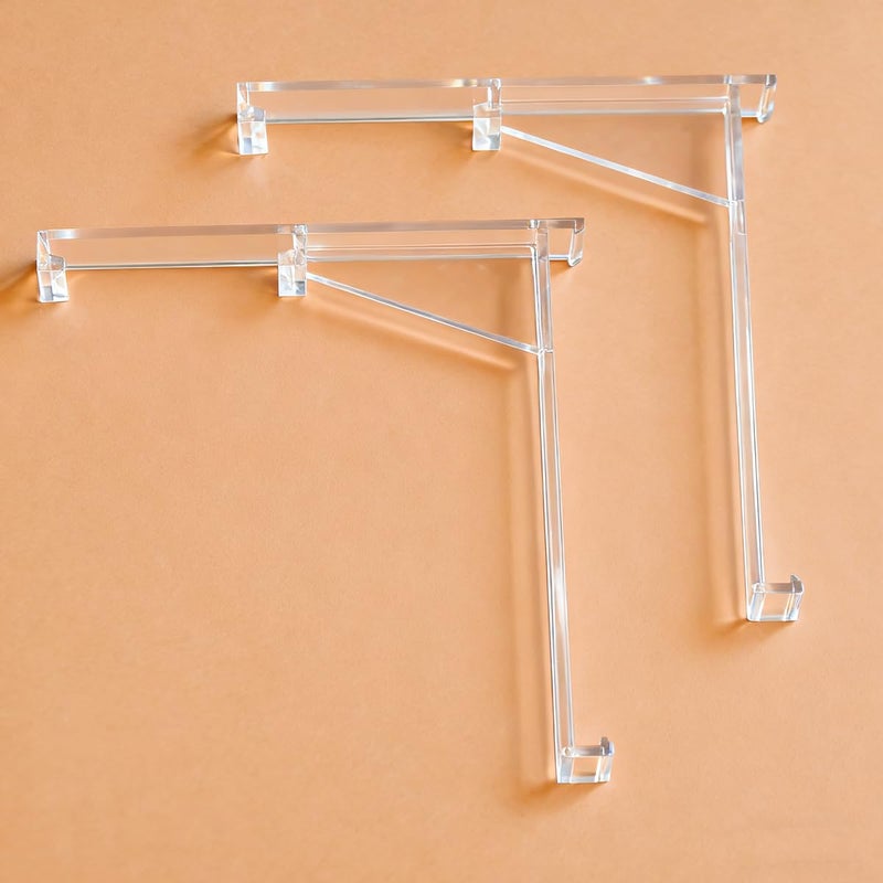 Cutelec 4pcs Valance Clips 3.5" Clear Vertical Blind Hidden Retainer Holder Installation Bracket with Built in Valance Outside Mount The headrail Size Measured 1.5"(38mm) in Top - Image 4